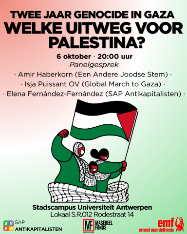 Flyer 'Welke Uitweg voor Palestina?'