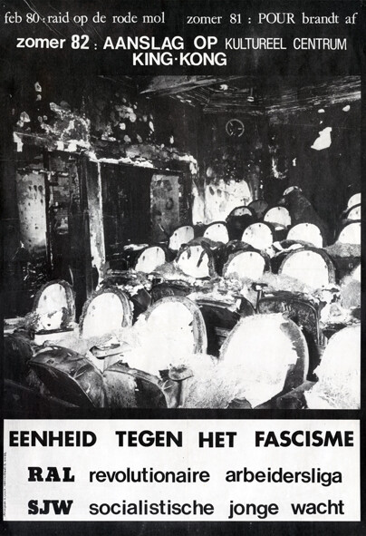 De uitgebrande zaal van de King Kong.
